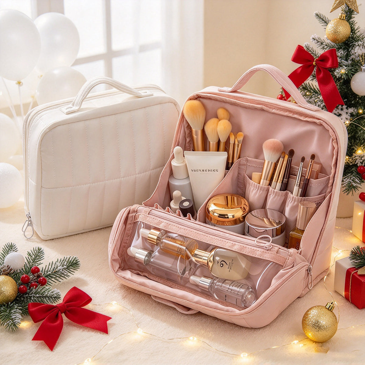 Personalized Quilted Makeup Bag