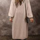 Beige Side Pockets Knitted Cardigan