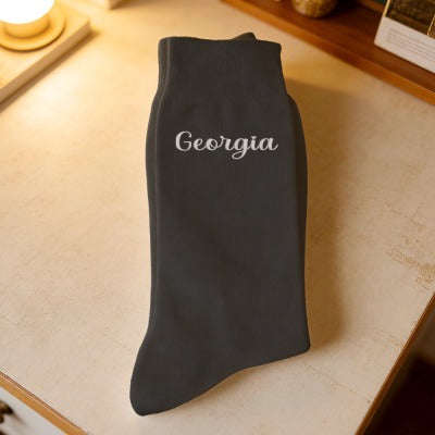 Custom Embroidered Cotton Socks