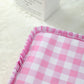 Ruffle Checker Cosmetic Bag