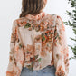 Floral Puff Sleeve Lightweight Shirt