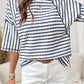 Knit Split Hem Half Sleeve Loose Top