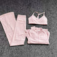 Women's Bell Bottom Pants Bra Jacket Set 3-piece Set