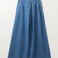 Light Wash Button Waist Wide Leg Jeans