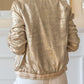 Metallic Zip up Baseball Jacket