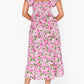 Dainty Floral Smocked Puff Sleeve Flowy Long Dress