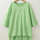 Plus Size V Neck Drop Shoulder Tee Loose Shorts 2pcs Outfit
