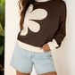 Flower Patch Drop Shoulder Casual Top