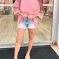 Floral Color Block Patchwork Long Sleeve Top
