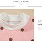 Pink Polka Dot Ribbed Trim Long Sleeve Top Casual Short Set