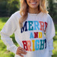 Merry And Bright Knit Quilted Sweatshirt