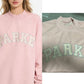 Pink Varsity MockNeck Sweatshirt