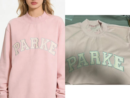 Pink Varsity MockNeck Sweatshirt