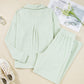 Textured Patched Chest Pocket Shirt and Pants Set