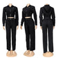 A-Two-piece set: hooded top and wide-leg trousers(Q6391)