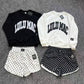 Sweatshirt and Patterned Shorts Set Collection