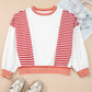 Colorblock Patchwork Contrast Stitching Oversize Sweatshirt