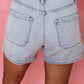 Light Wash High Rise Denim Shorts