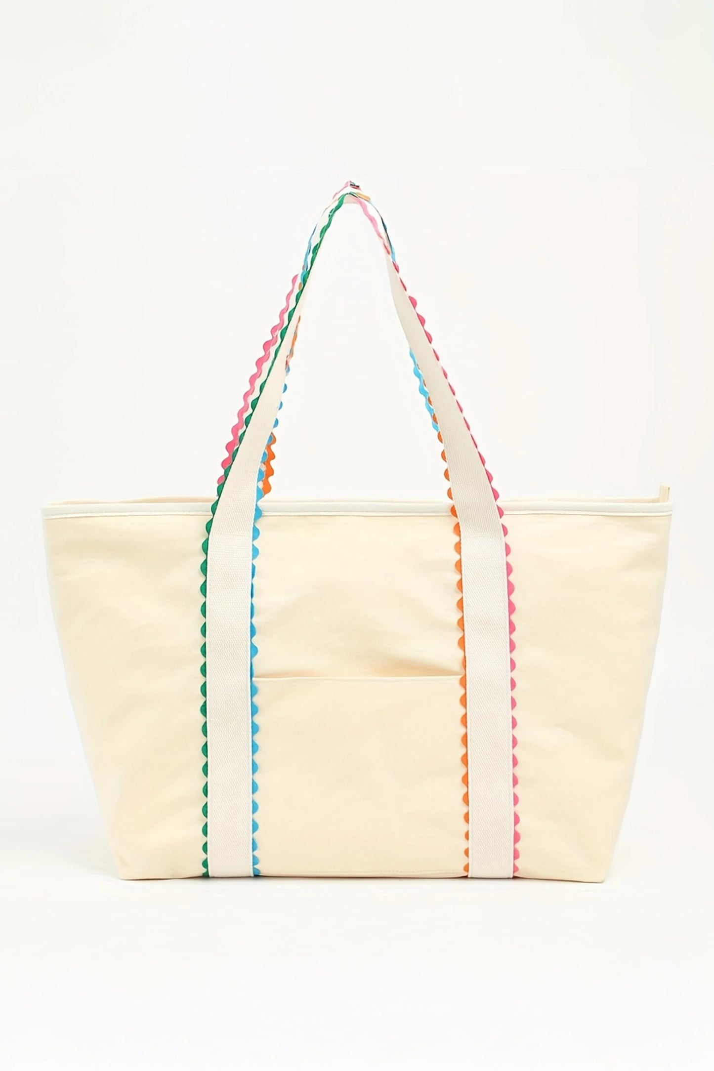 Ricrac Detail Canvas Tote Bag