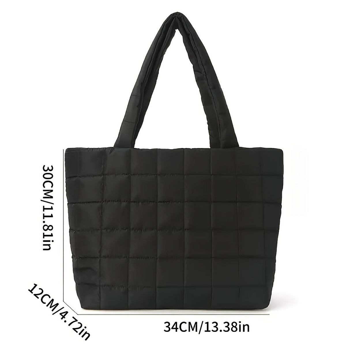 Custom Name Quilted Puffer Tote