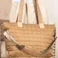 Down Handbag Quilted Zipper  Fluffy Work Tote Bag
