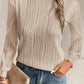 Textured Wavy Round Neck Top