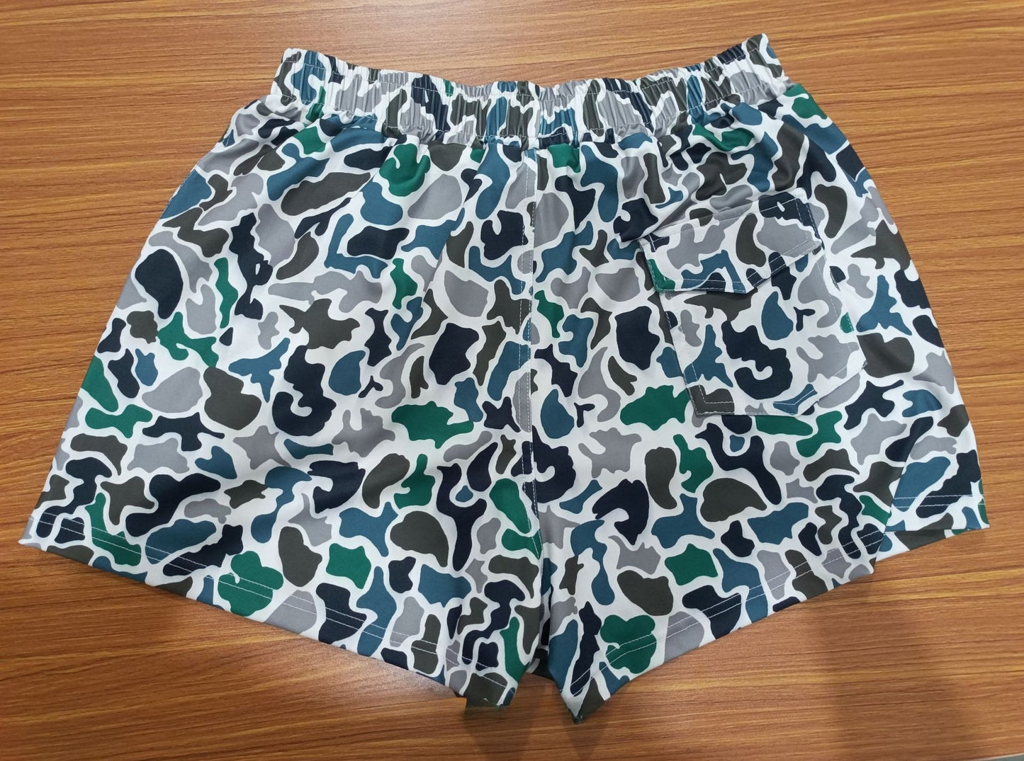 High-Waisted Camo Athletic Running Shorts