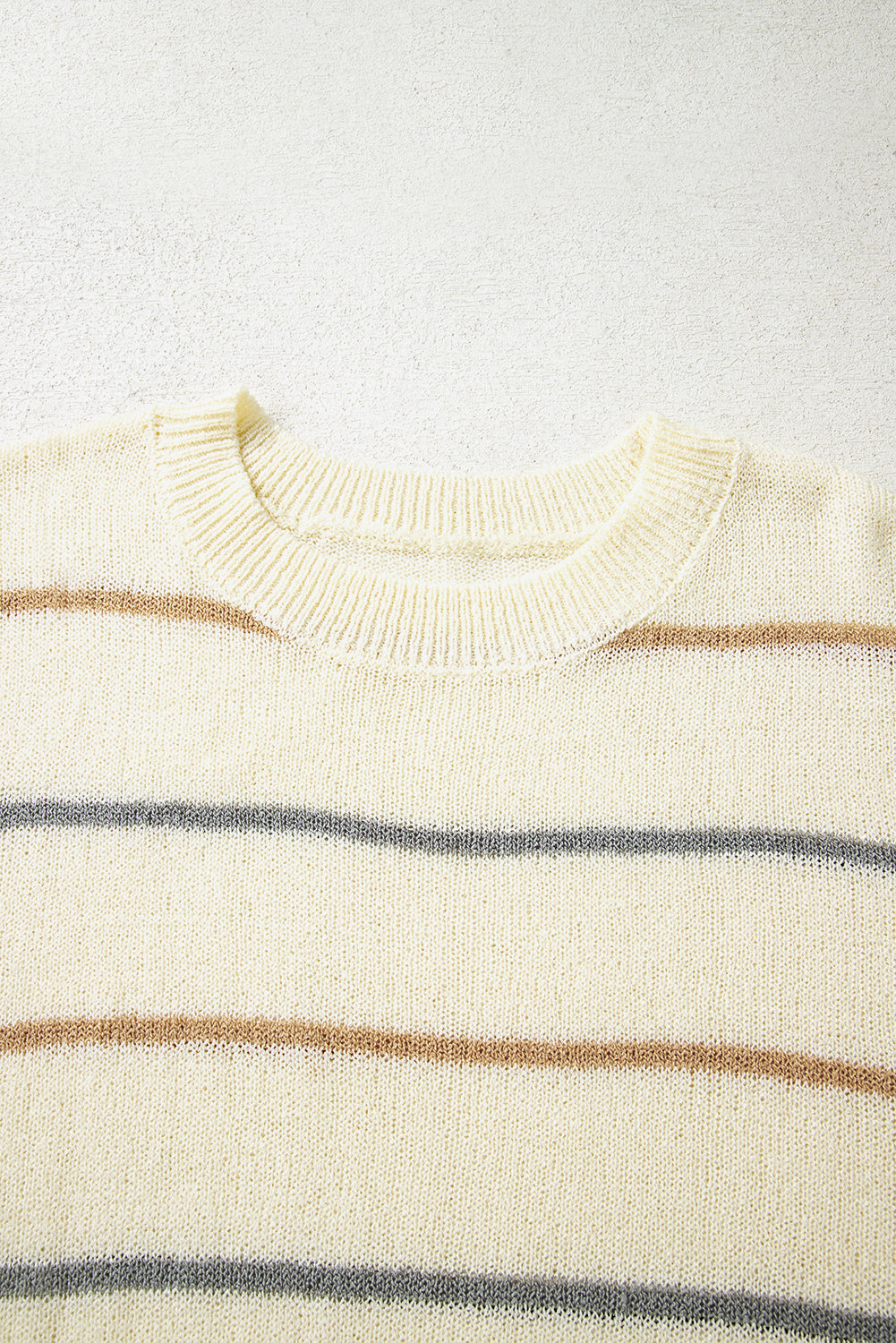 Ribbed Edge Drop Shoulder Sweater