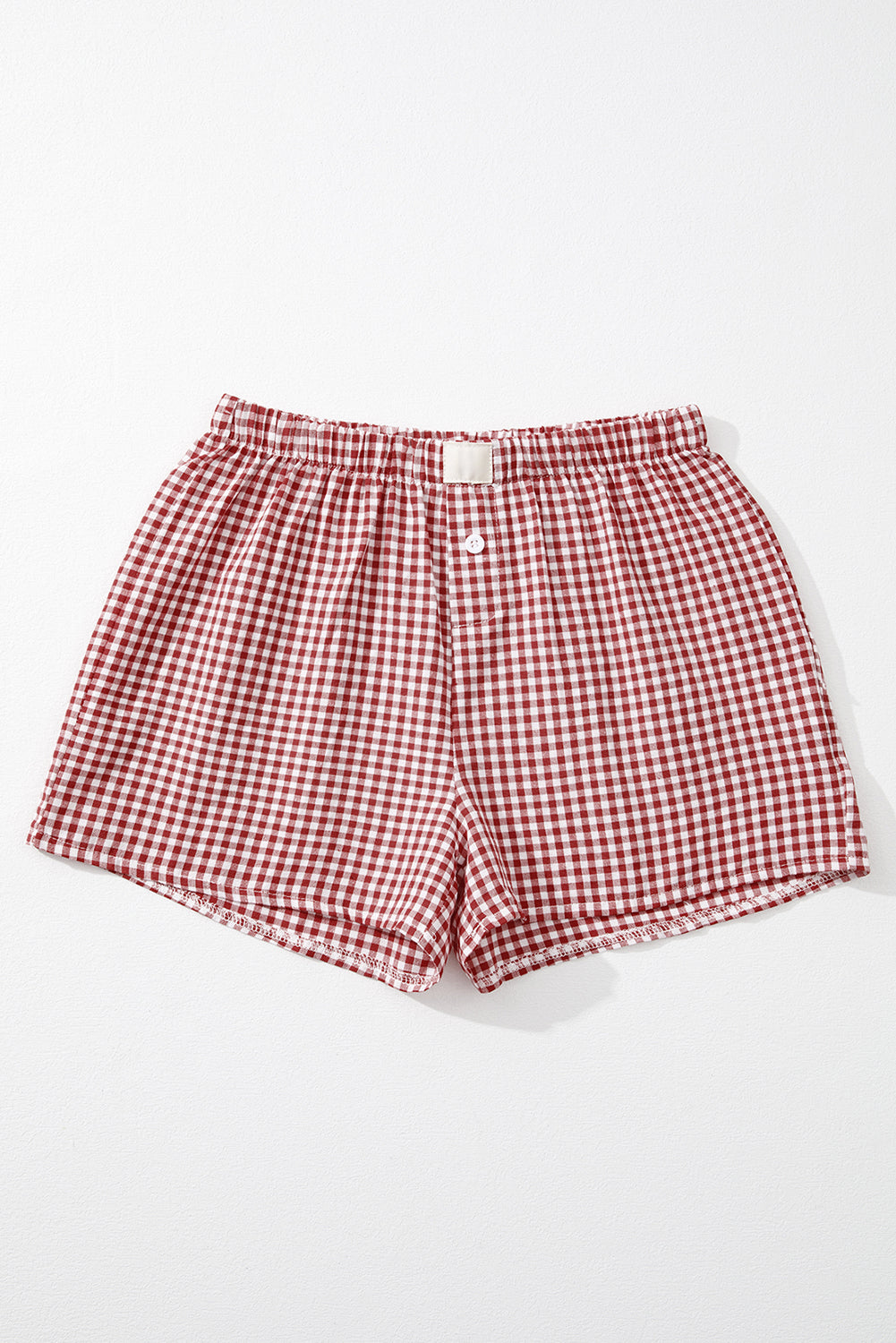 Gingham Printed High Waist Shorts
