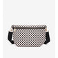 Checkered Woven Crossbody Fanny Pack