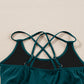 Drawstring Tummy Control Mix-and-match 2pcs Tankini Swimsuit