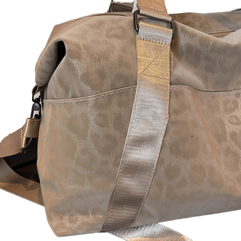 Leopard Print Short Trip Bag Weekend Bag