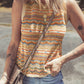Eyelet Crochet Round Neck Sweater Vest