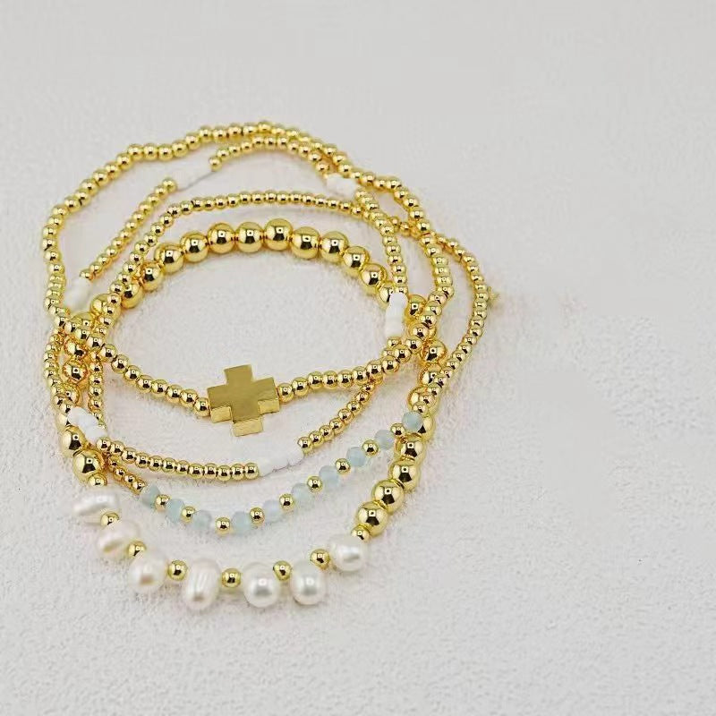 4pcs Pearl Bracelet Set