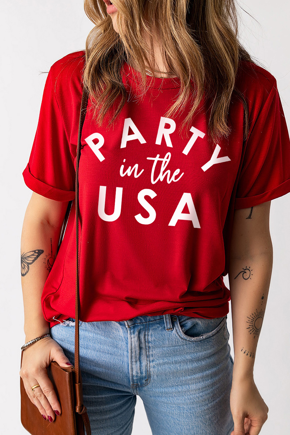 PARTY in the USA Printed Independence Day T Shirt