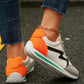 Block Patchwork Lace Up Sneakers
