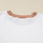 Cable Texture Ribbed Color Block Plus Size Knit Top