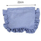 Customizable Text Floral & Plaid Zippered Makeup Bag