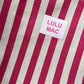 Nautical Striped Canvas Shoulder Tote Bag