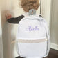Custom-Embroidered Seersucker Kids' Backpack / Students Schoolbag