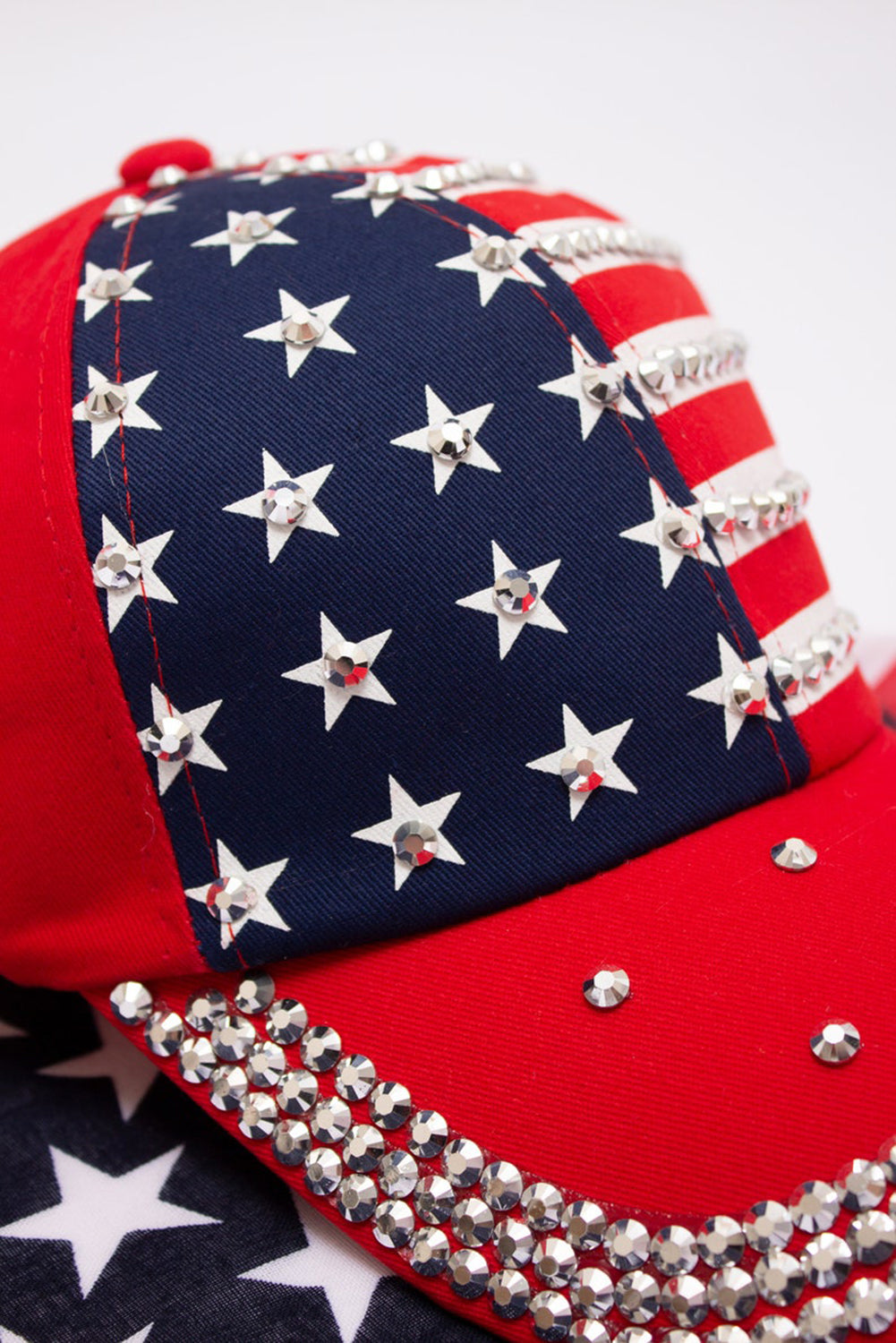 American Flag Rhinestone Decor Baseball Cap