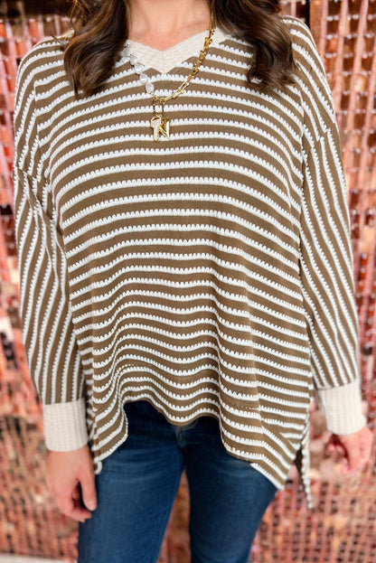 Textured Dolman Sleeve High Low Plus Size Top