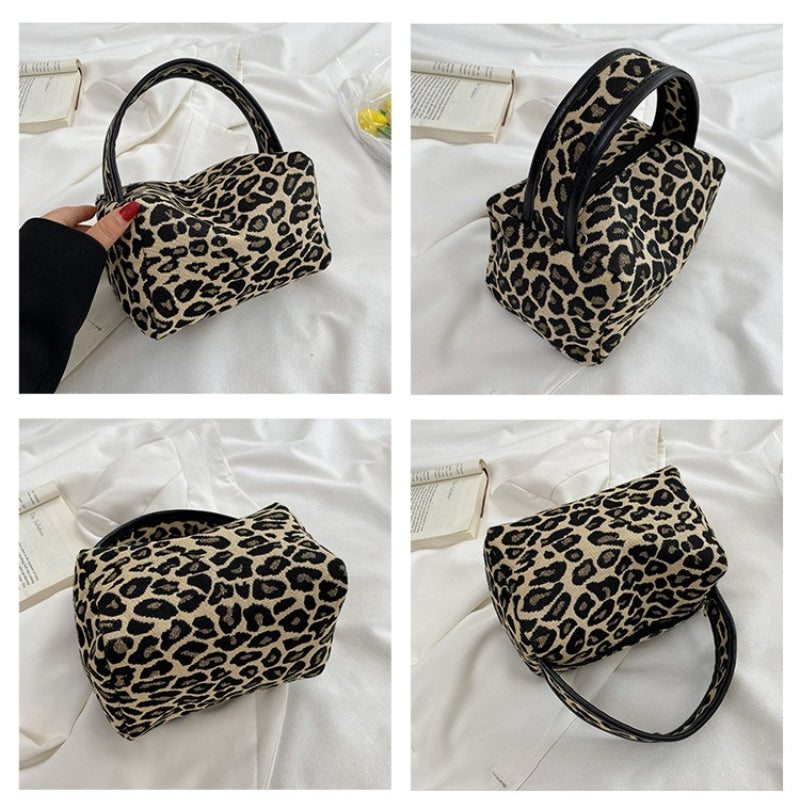 Leopard and Zebra StripesPrint Cosmetic Bag-with Handle