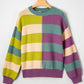 Drop Shoulder Ribbed Edge Casual Sweater