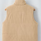 Corduroy Zipped Puffer Vest