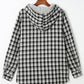 Plaid Pattern Sherpa Lined Hooded Shacket