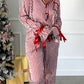 Bow Knot Waist 2pcs Pajama Set