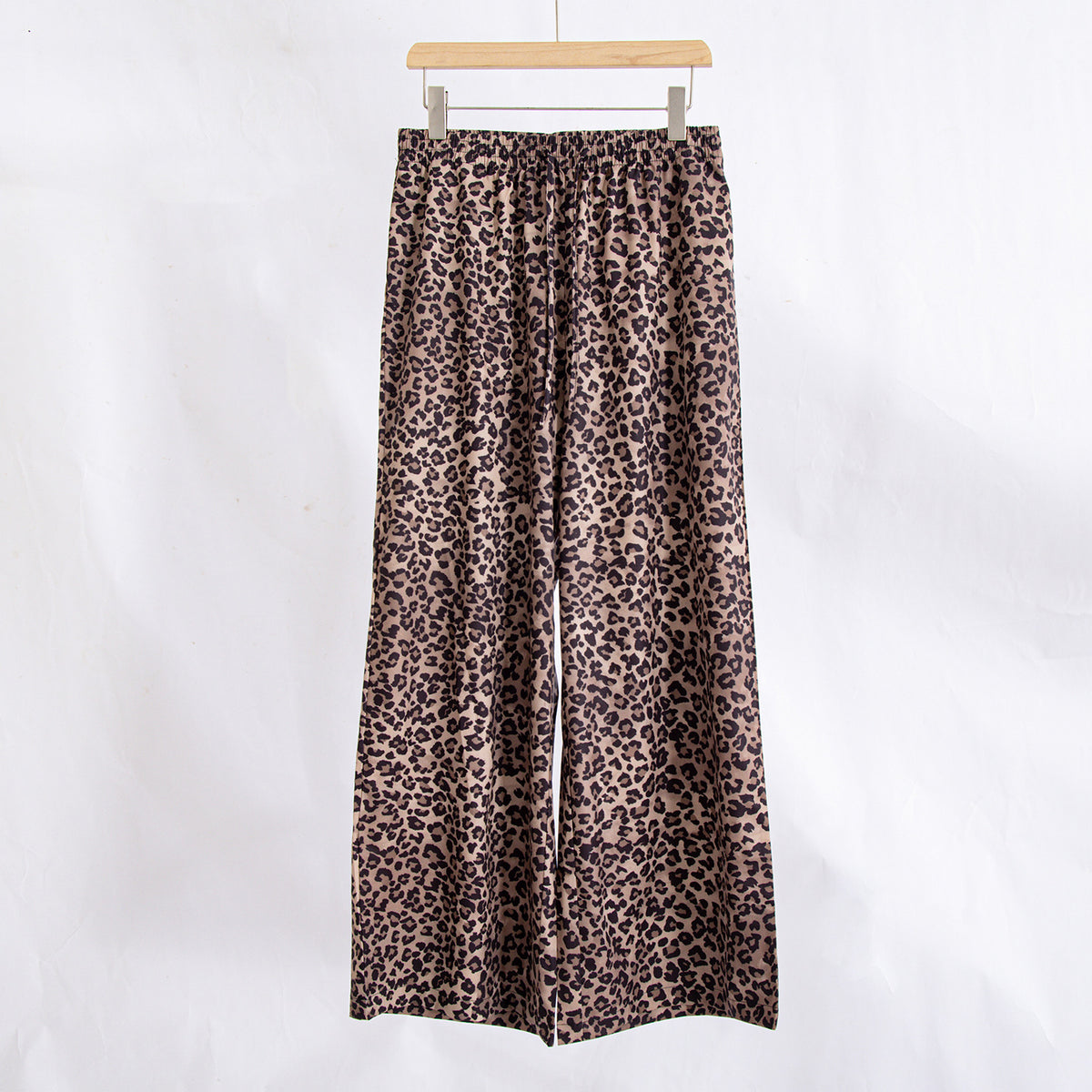 Polk Leopard Print Wide Leg Pants