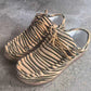 Large size women's flat elastic slip-on shoes