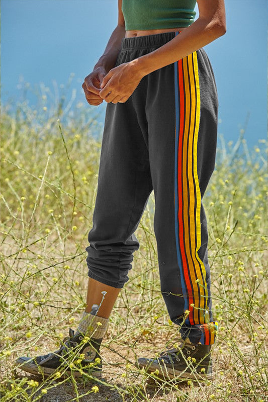 Rainbows Stripes High Waist Sweatpants